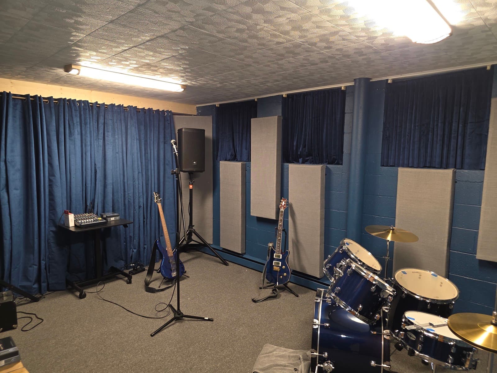 Inside Blue Silver at Power Chord Studios.