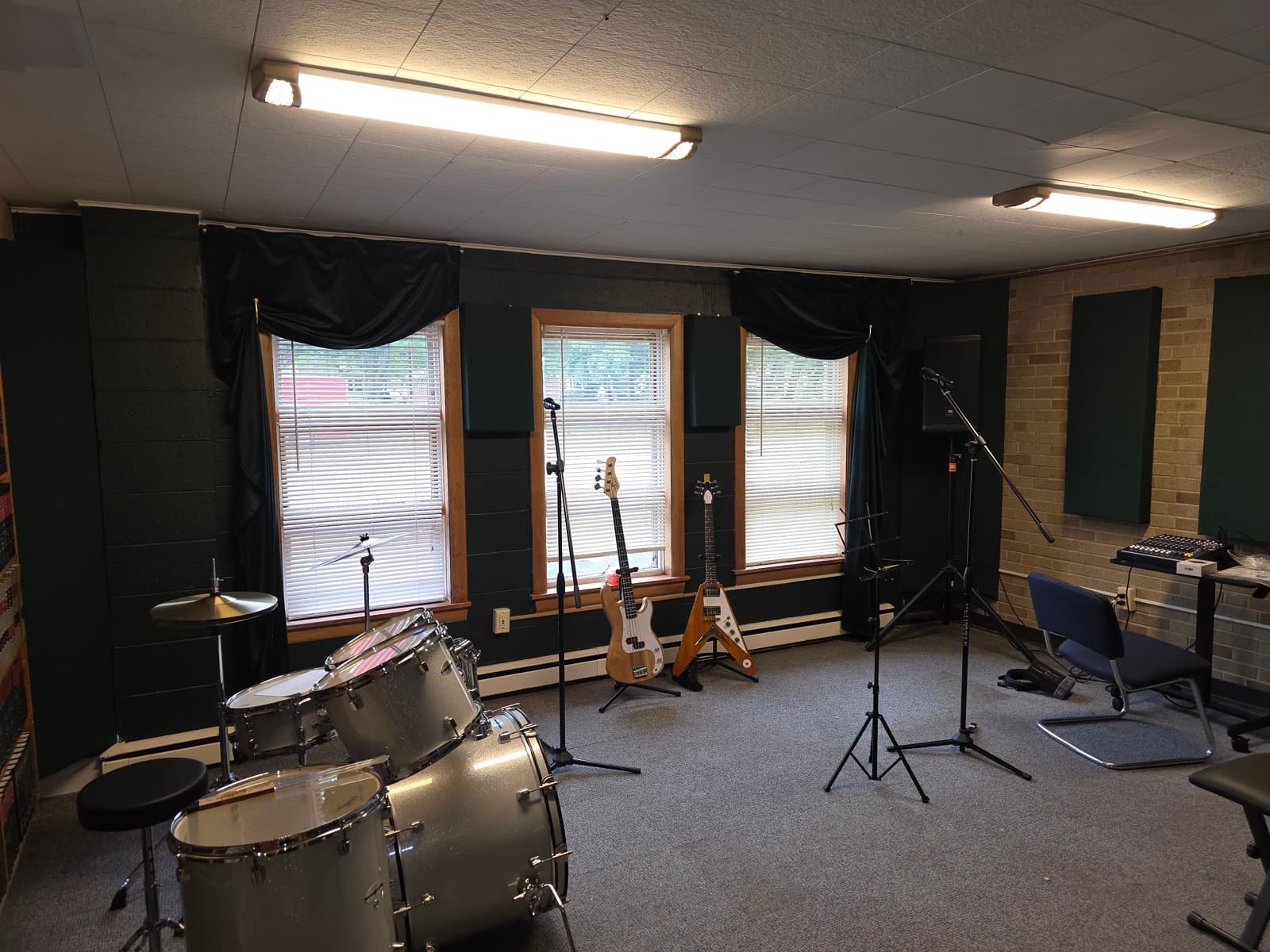 Inside Green Library at Power Chord Studios.
