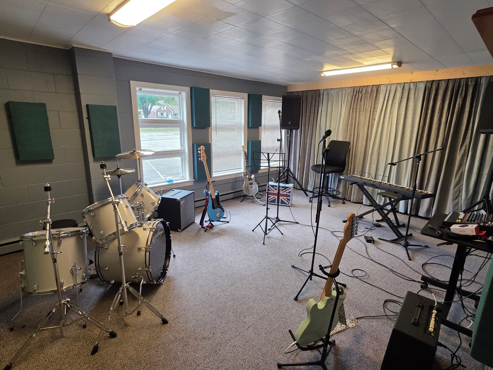Inside Aqua at Power Chord Studios.